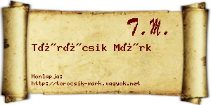 Töröcsik Márk névjegykártya